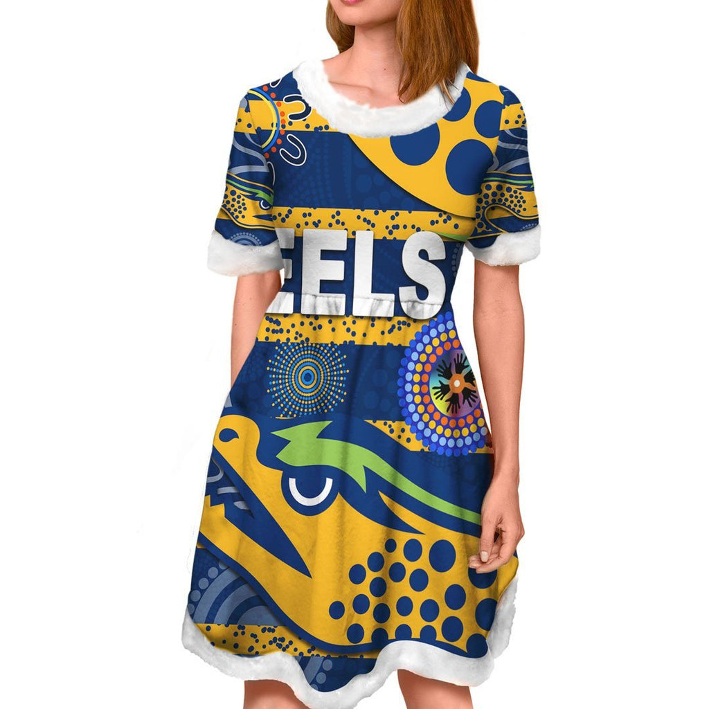 vibe-hoodie-dress-parramatta-eels-indigenous-unique-rugby-team-christmas-dress