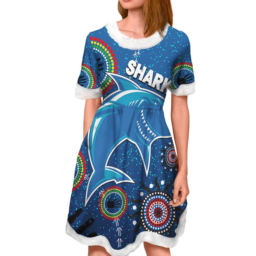 vibe-hoodie-dress-cronulla-sutherland-special-indigenous-rugby-team-christmas-dress