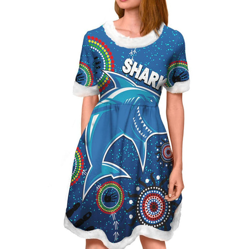 vibe-hoodie-dress-cronulla-sutherland-special-indigenous-rugby-team-christmas-dress