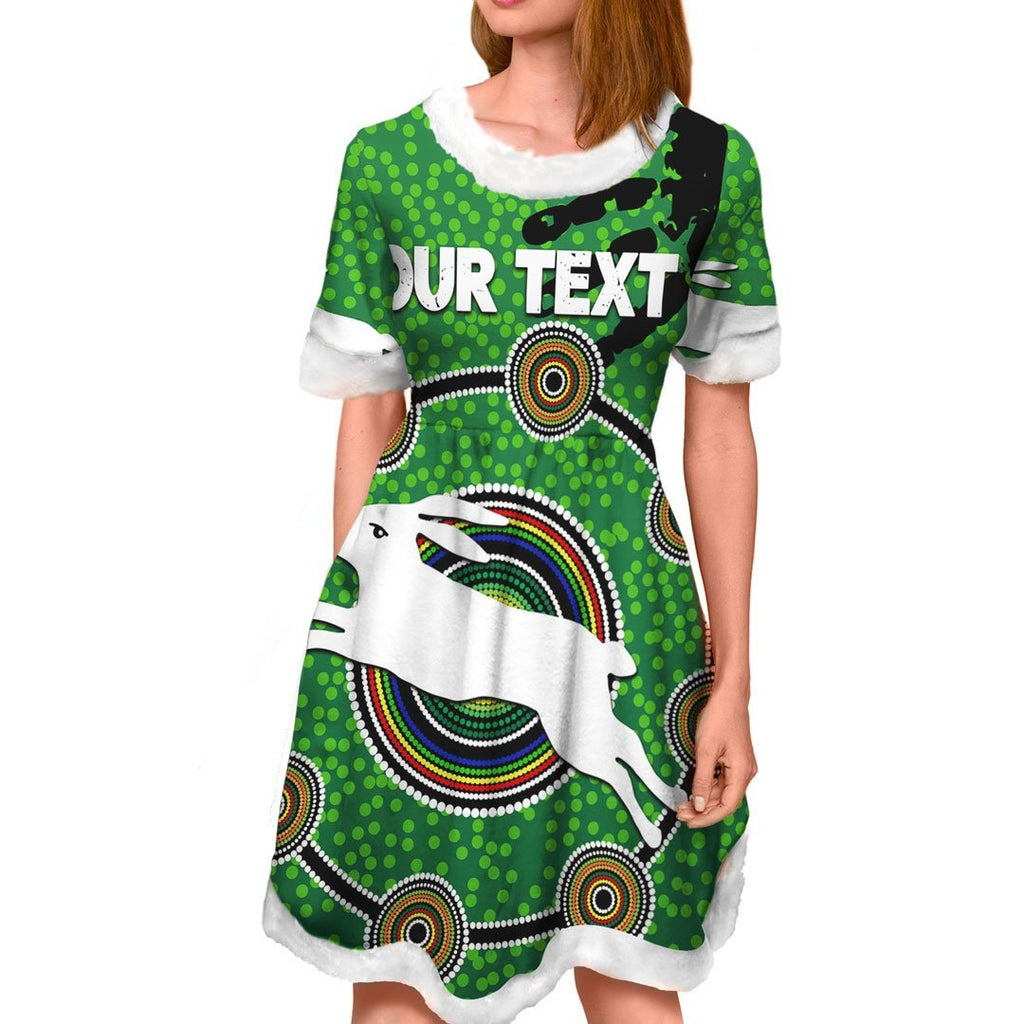 vibe-hoodie-dress-custom-south-sydney-rabbitohs-indigenous-original-rugby-team-christmas-dress