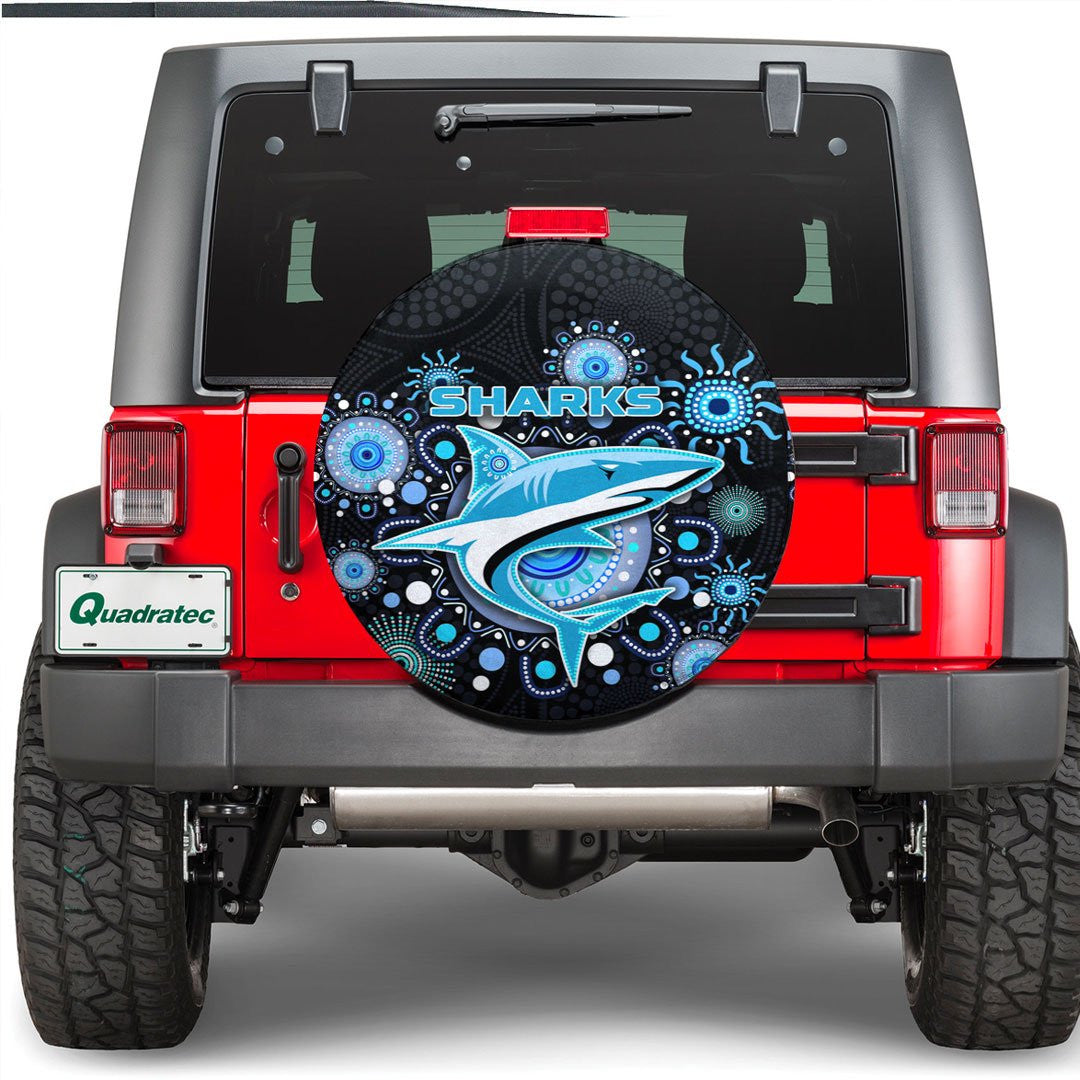 vibehoodie-tire-cronulla-sutherland-sharks-indigenous-black-rugby-team-spare-tire-cover