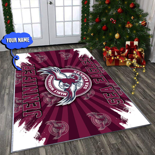 personalized-manly-warringah-sea-eagles-rug-logo