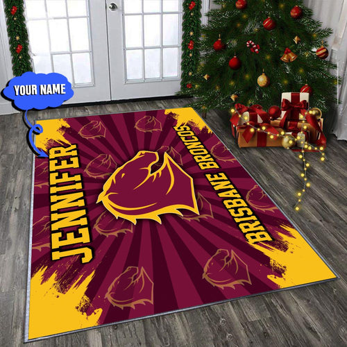 personalized-brisbane-broncos-rug-logo