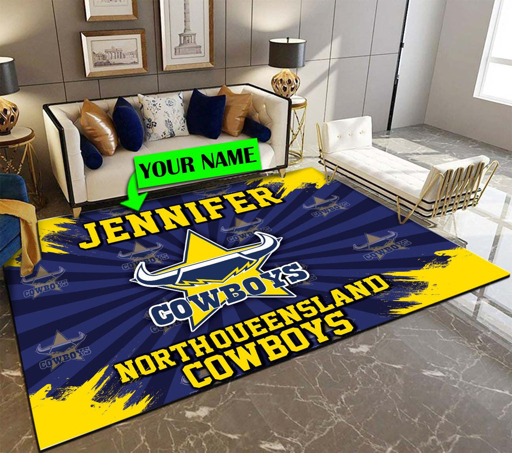 personalized-north-queensland-cowboys-rug-logo