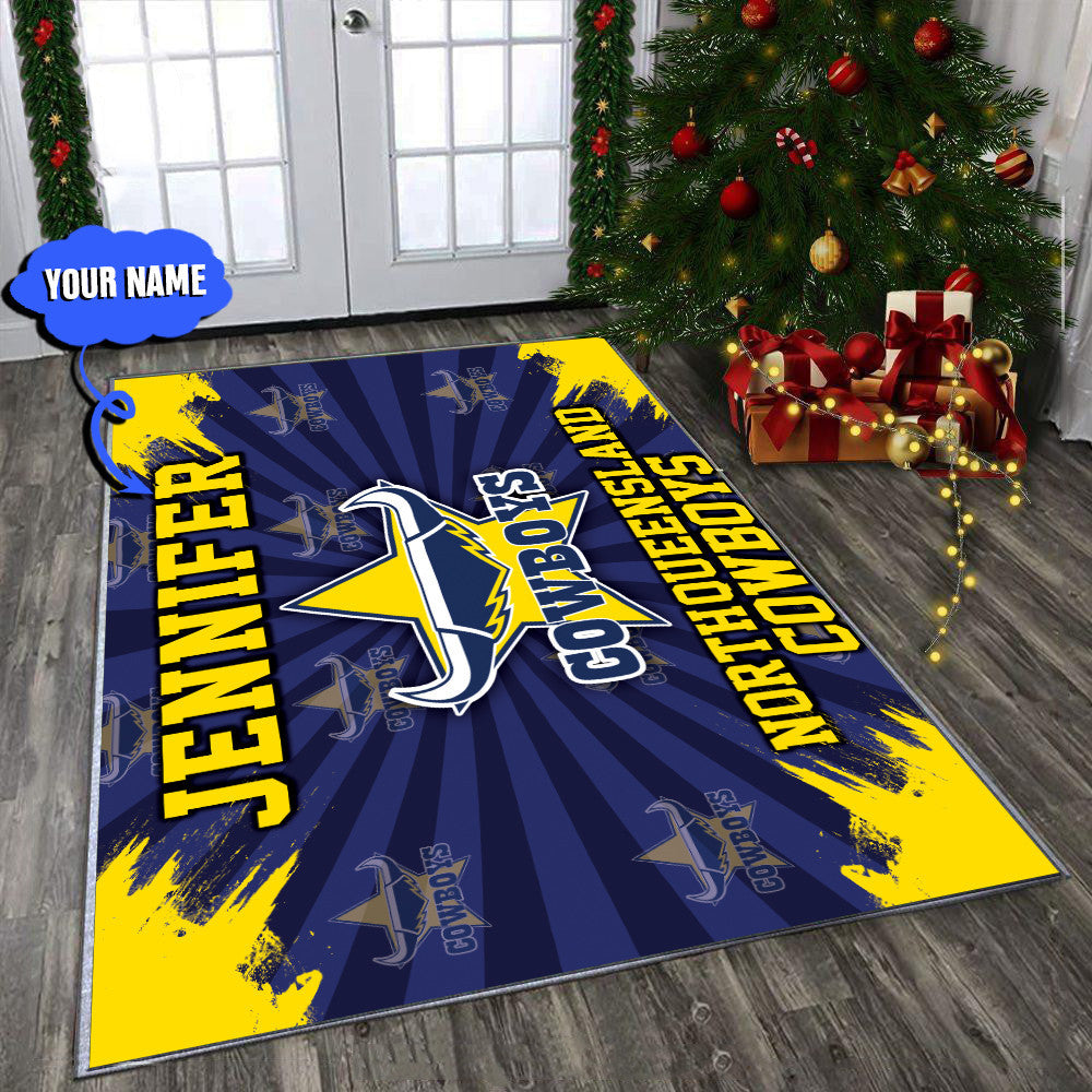 personalized-north-queensland-cowboys-rug-logo