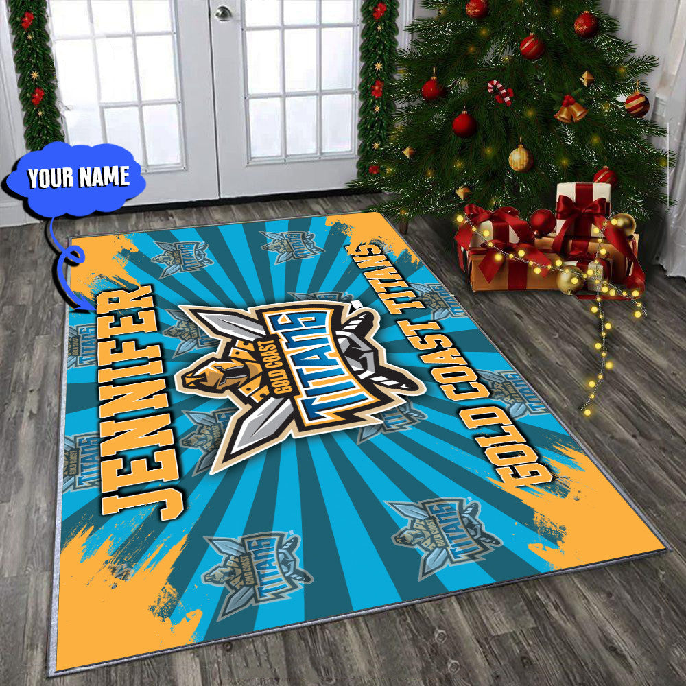 personalized-gold-coast-titans-rug-logo