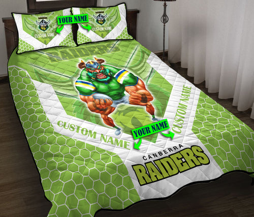nrl-canberra-raiders-quilt-set-mascot-personalized