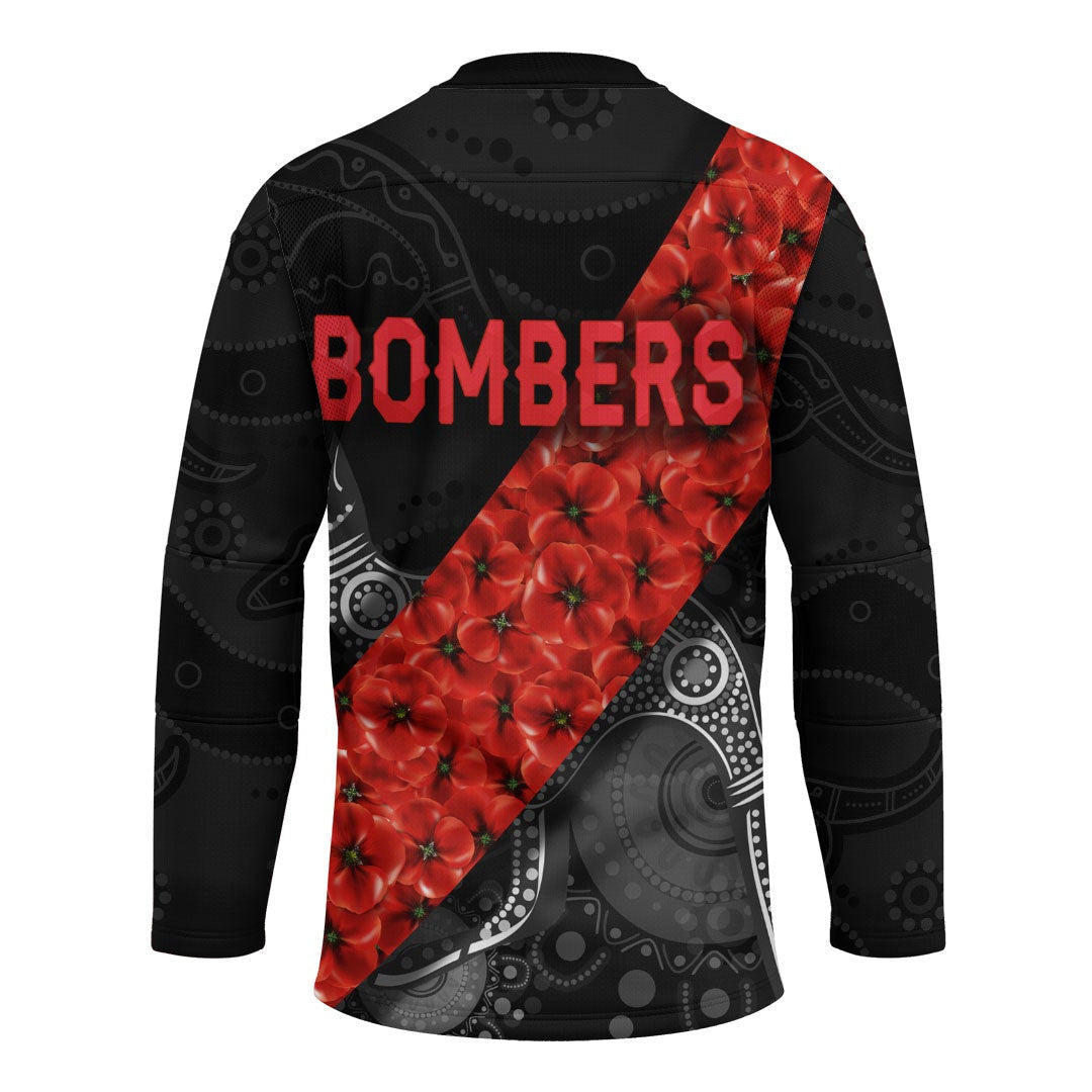 lovenewzeland-jersey-custom-essendon-bombers-indigenous-poppy-flower-football-team-hockey-jersey
