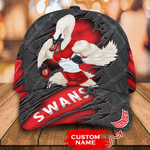 afl-sydney-swans-3d-mascost-classic-cap-custom-name