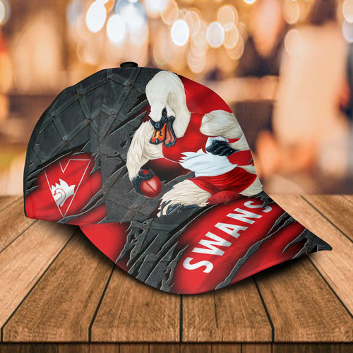 afl-sydney-swans-3d-mascost-classic-cap-custom-name