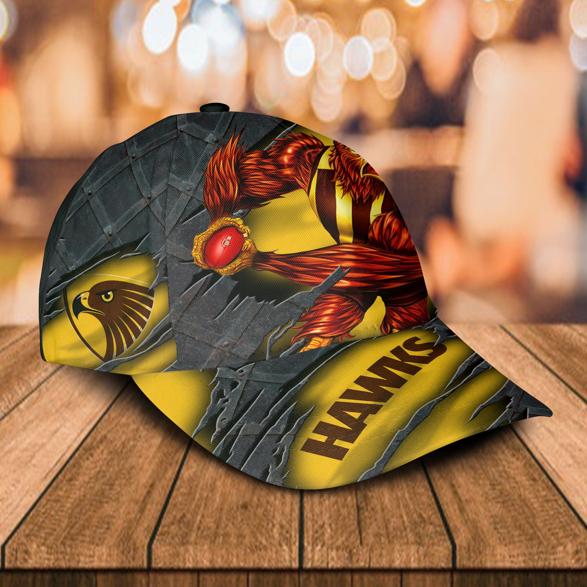 afl-hawthorn-hawks-3d-mascost-classic-cap-custom-name