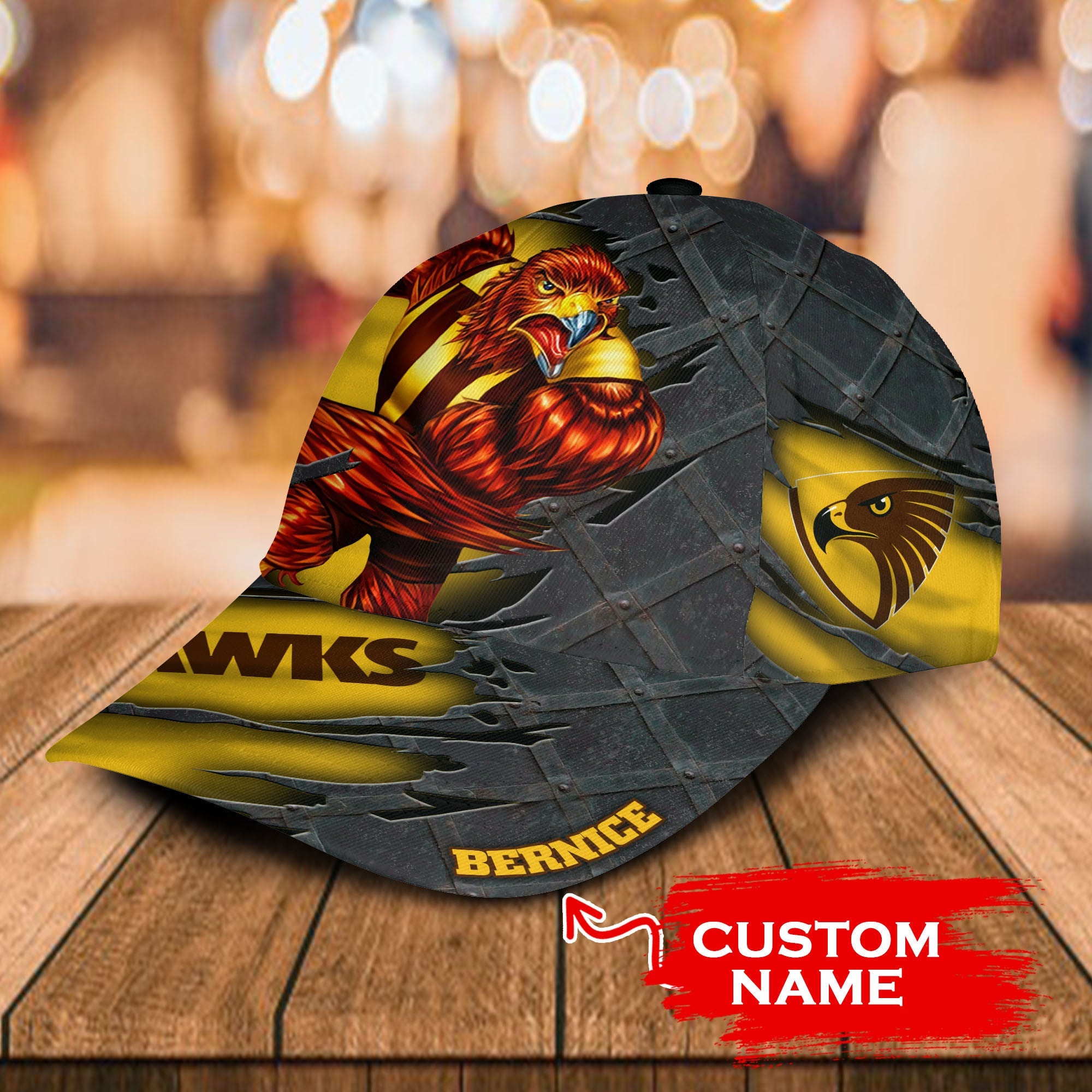 afl-hawthorn-hawks-3d-mascost-classic-cap-custom-name