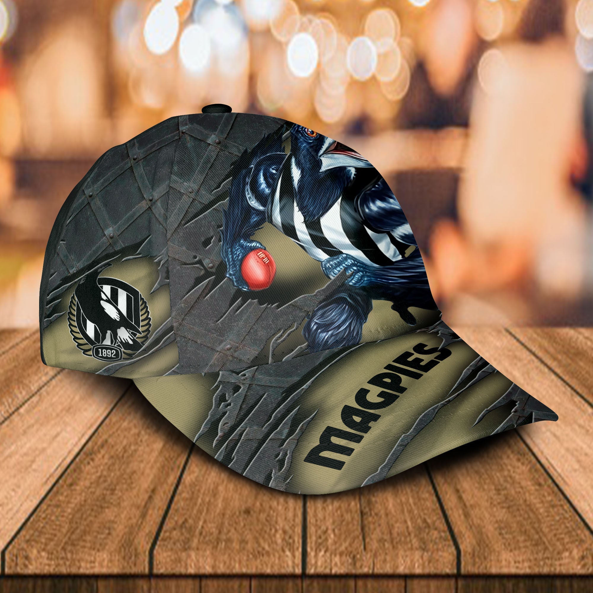 afl-collingwood-magpies-3d-mascost-classic-cap-custom-name