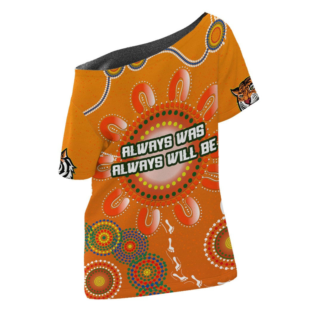 vibehoodie-shirt-custom-wests-tigers-unique-indigenous-rugby-team-off-shoulder-t-shirt