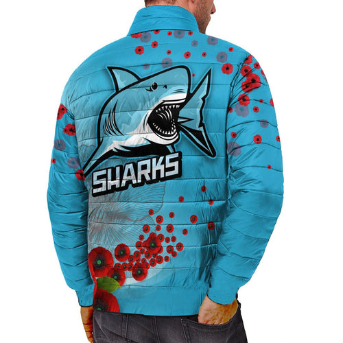vibehoodie-jackets-cronulla-sutherland-sharks-anzac-day-lest-we-forget-rugby-team-padded-jackets