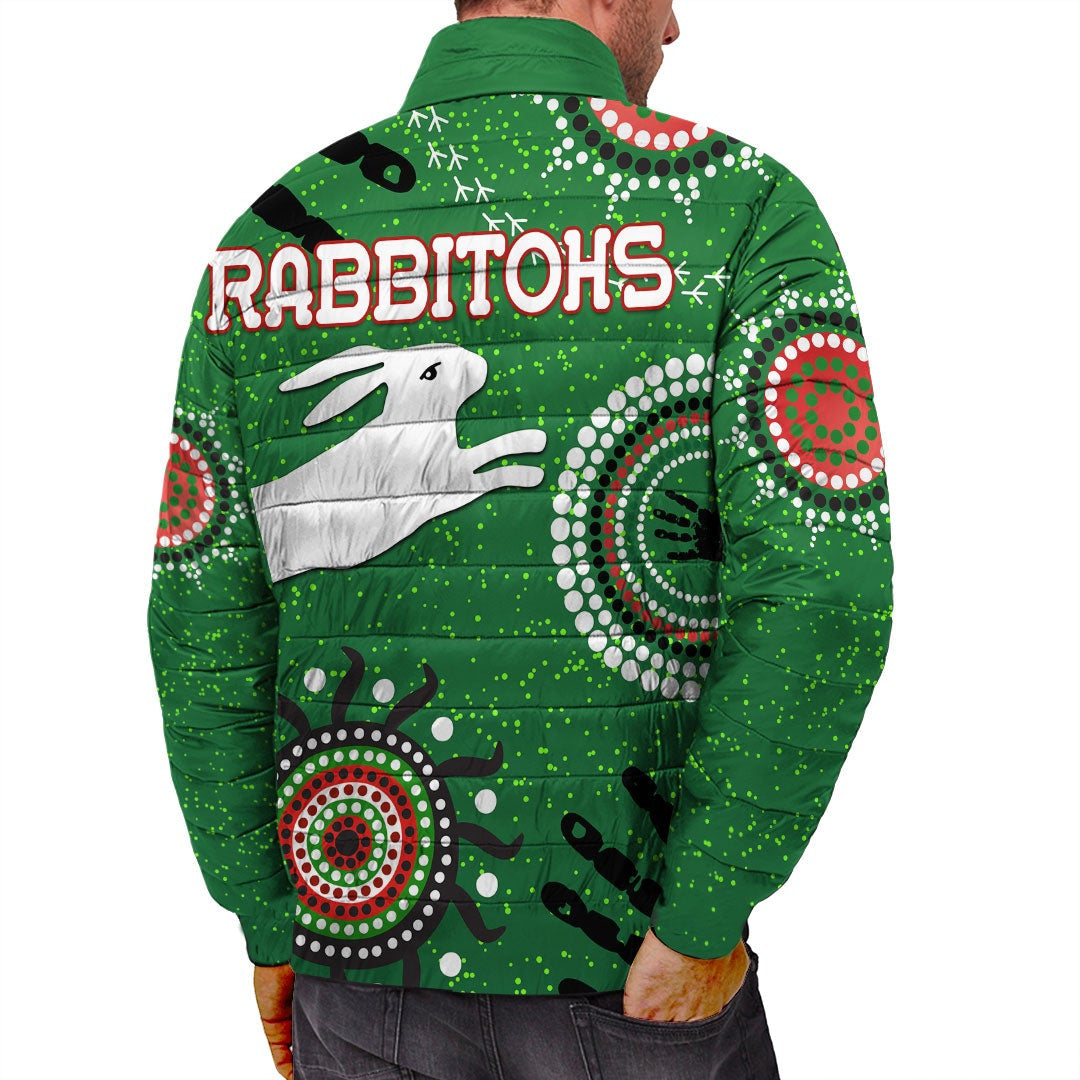 vibehoodie-jackets-custom-south-sydney-rabbitohs-unique-indigenous-rugby-team-padded-jackets