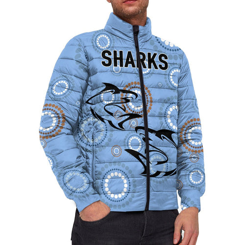 vibehoodie-jackets-cronulla-sutherland-sharks-simple-rugby-team-padded-jackets