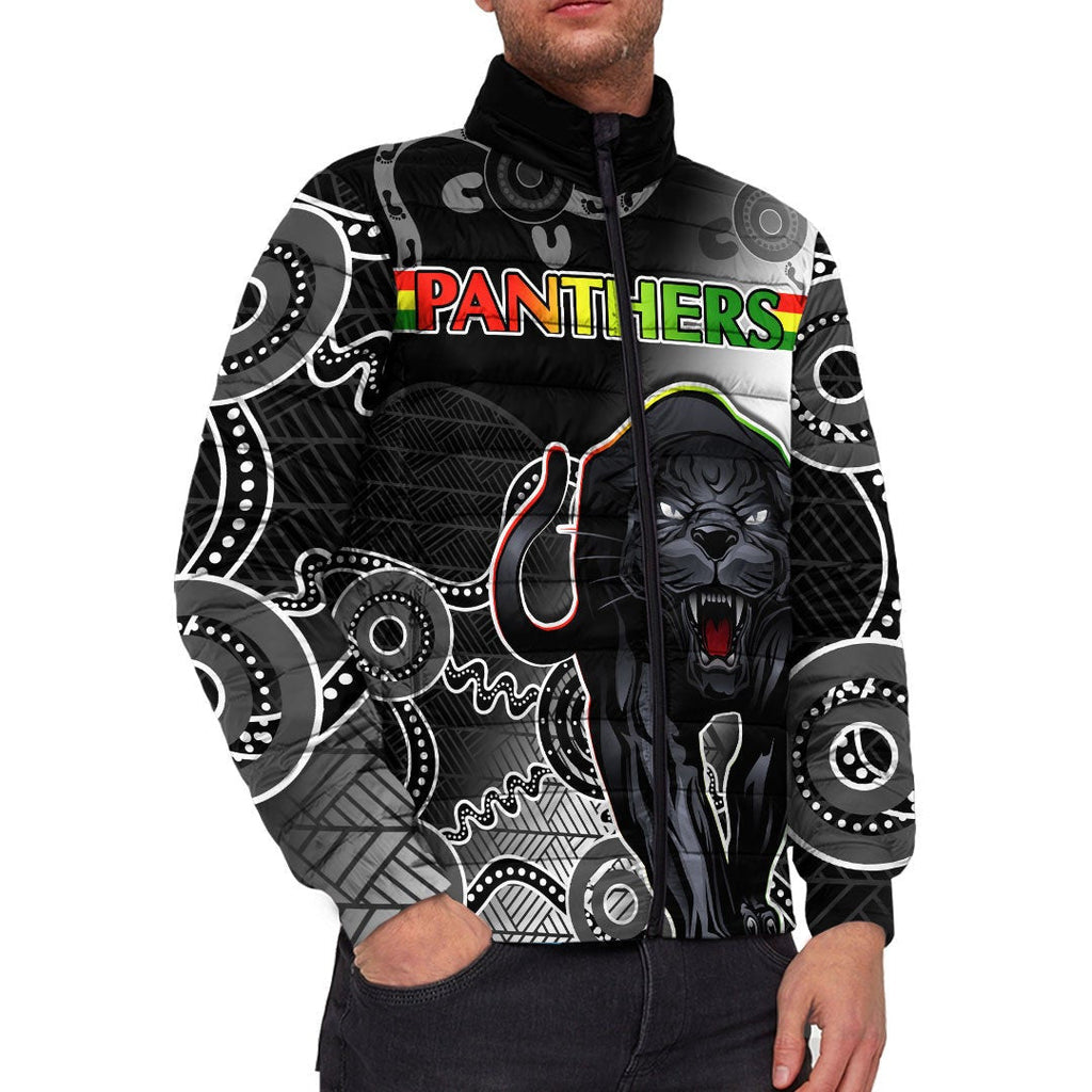 vibehoodie-jackets-penrith-panthers-indigenous-black-rugby-team-padded-jackets