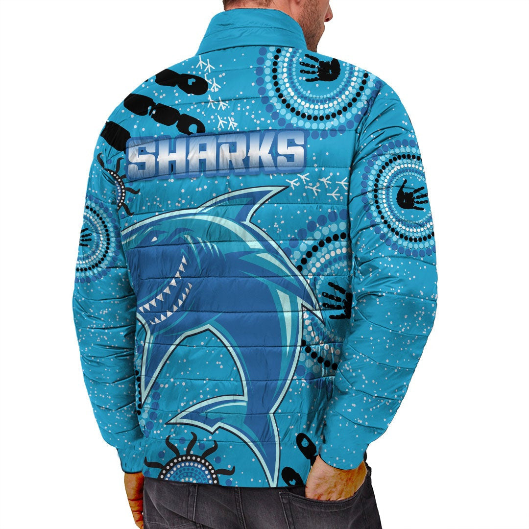 vibehoodie-jackets-custom-cronulla-sutherland-sharks-rugby-team-padded-jackets