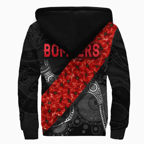 vibehoodie-hoodie-essendon-bombers-indigenous-poppy-flower-football-team-sherpa-hoodies