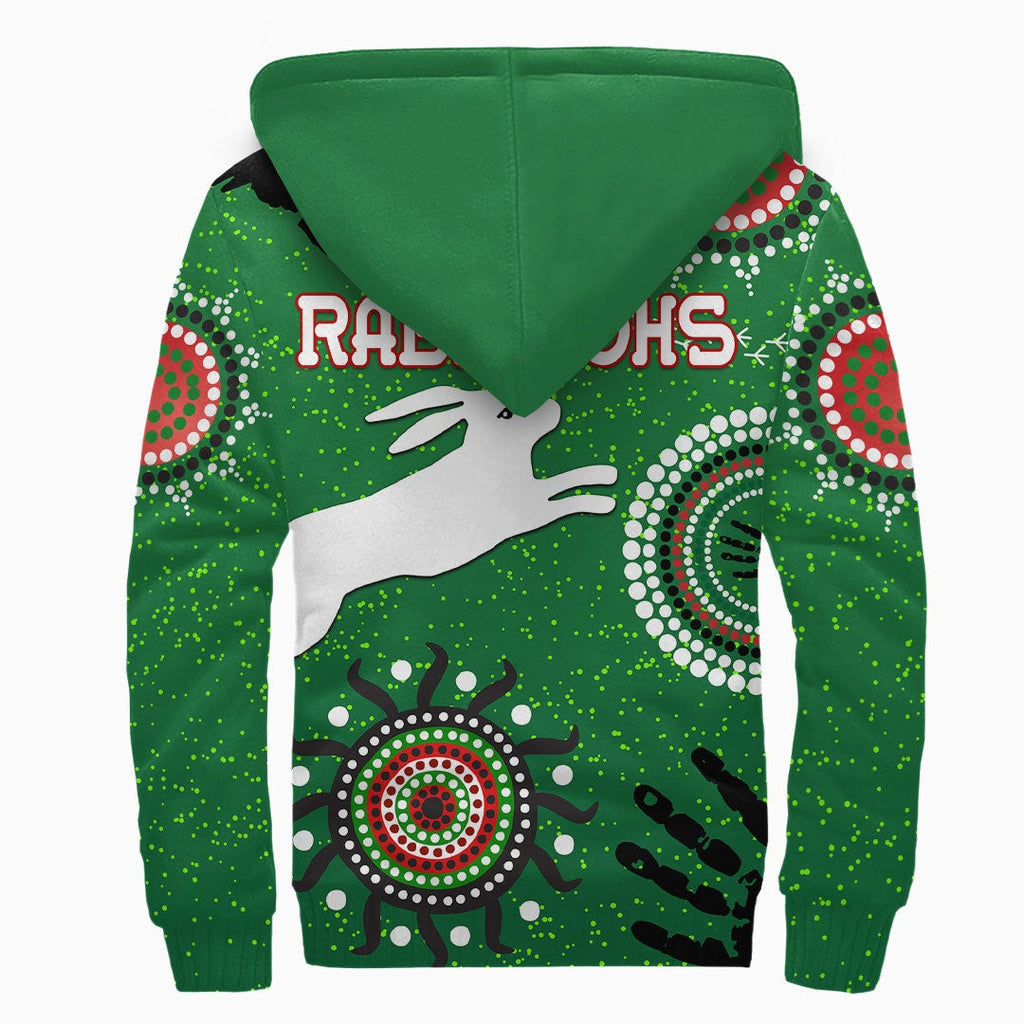 vibehoodie-hoodie-custom-south-sydney-rabbitohs-unique-indigenous-rugby-team-sherpa-hoodies