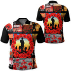 1stheworld-clothing-anzac-day-lest-we-forget-banner-polo-shirt