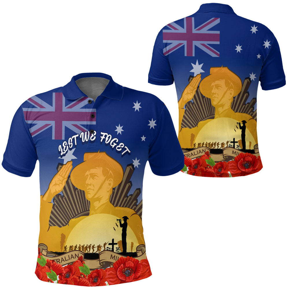 1stheworld-clothing-australia-anzac-day-soldier-salute-polo-shirt