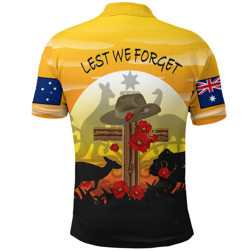 1stheworld-clothing-anzac-day-lest-we-forget-animal-polo-shirt