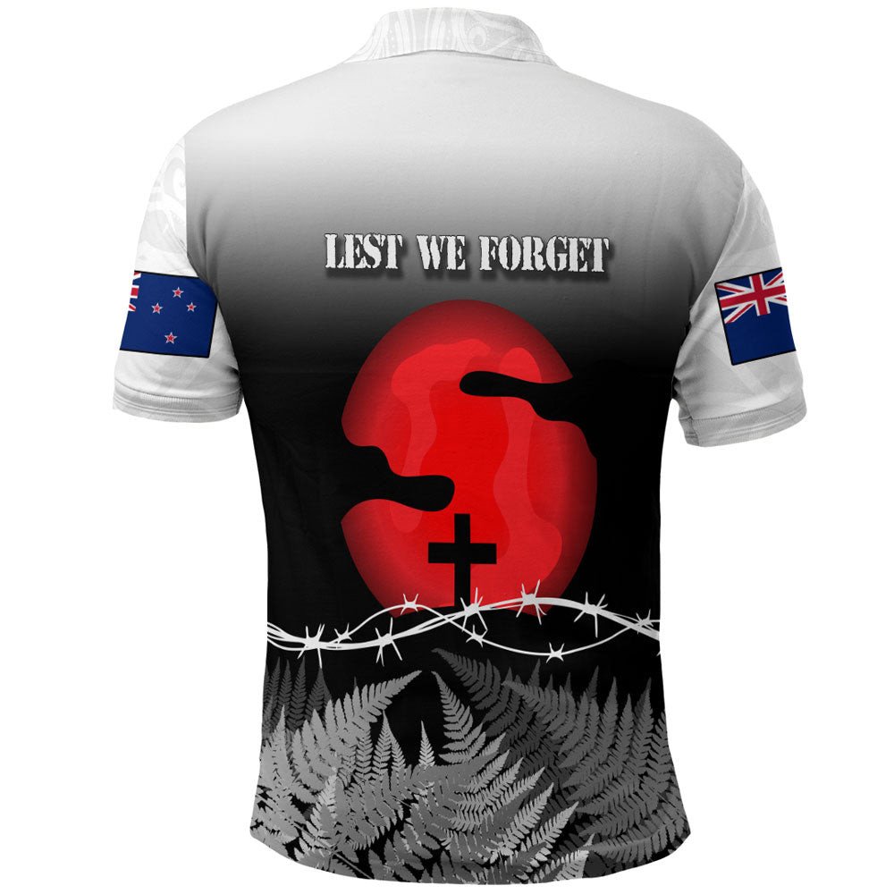 1stheworld-clothing-new-zealand-anzac-day-silhouette-soldier-polo-shirt