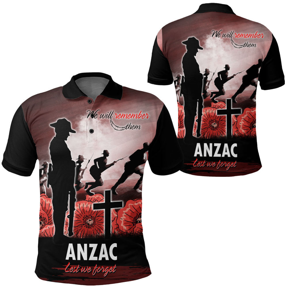 1stheworld-clothing-anzac-day-we-will-remember-them-special-version-polo-shirt