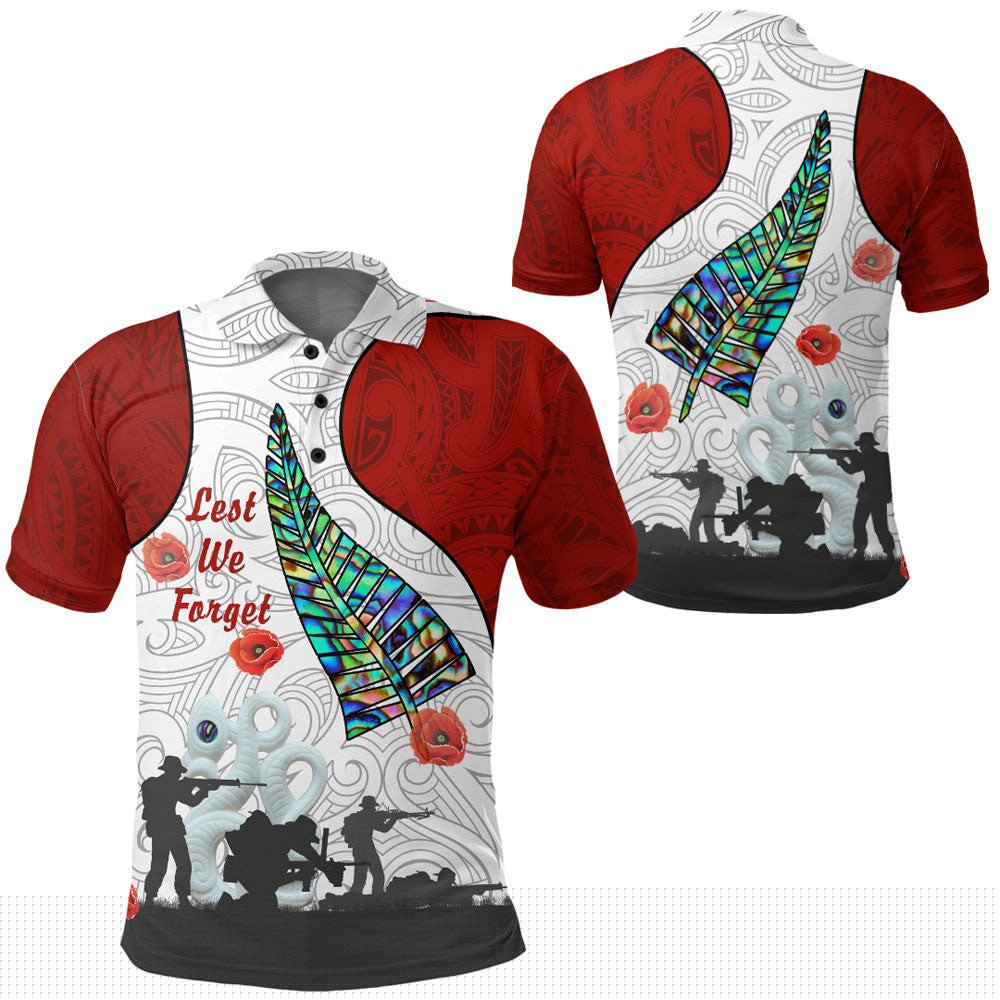 1stheworld-clothing-new-zealand-anzac-fern-maori-polo-shirt