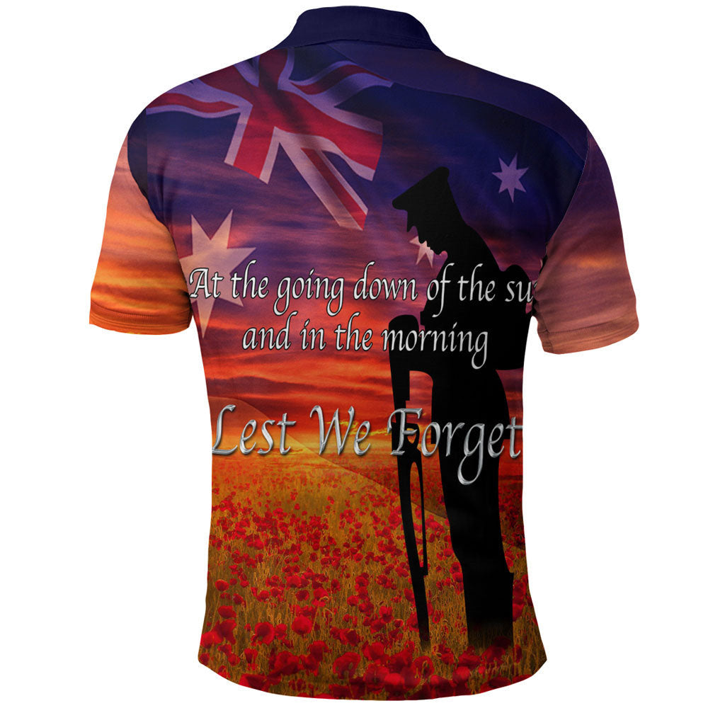 1stheworld-clothing-australia-lest-we-forget-light-horse-silhouette-polo-shirt