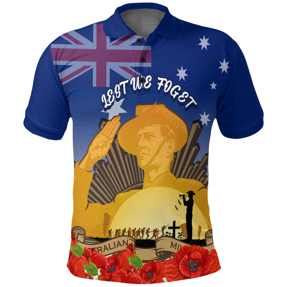 1stheworld-clothing-custom-australia-anzac-day-soldier-salute-polo-shirt