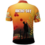 1stheworld-clothing-australia-anzac-lest-we-forget-2022-orange-polo-shirt