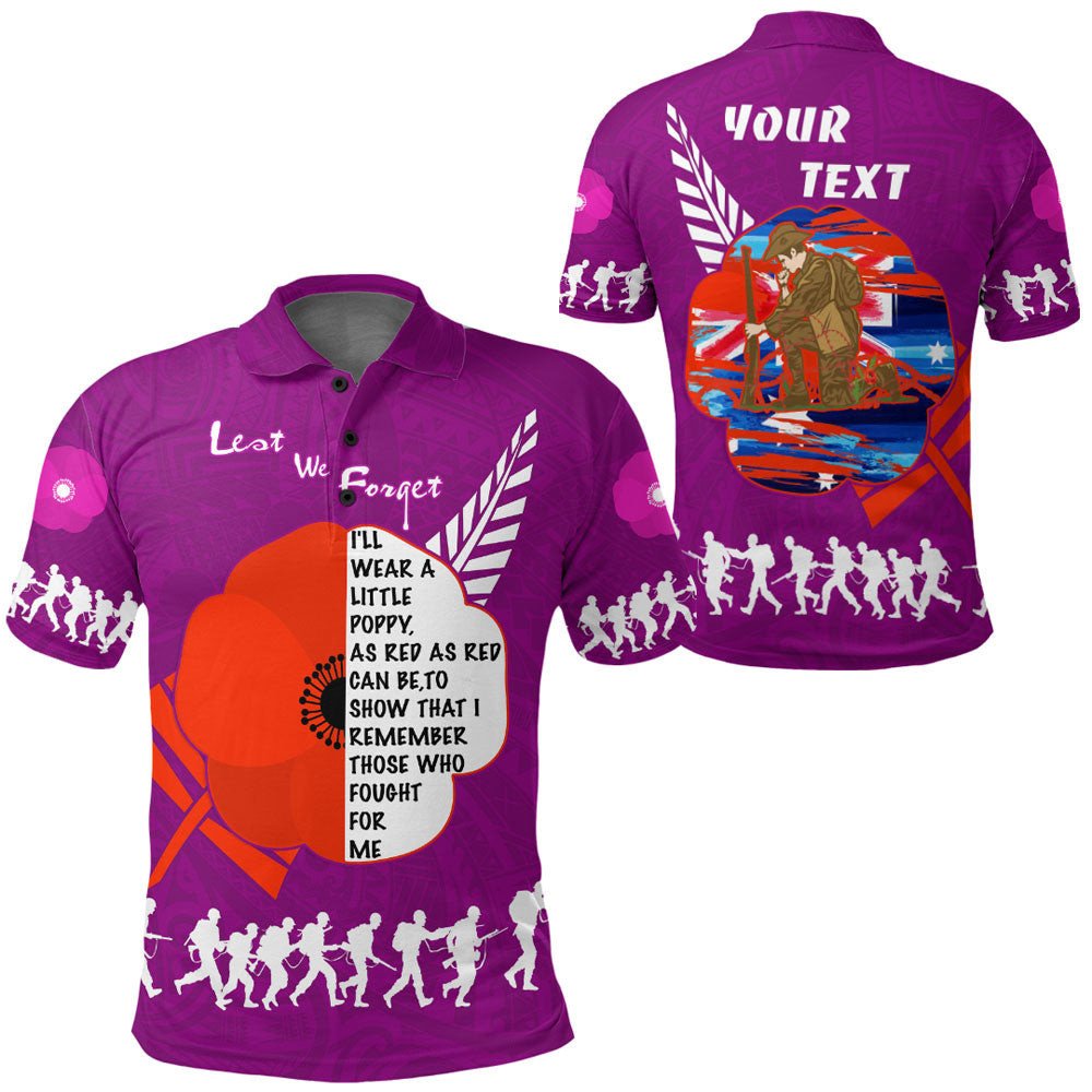 1stheworld-clothing-custom-new-zealand-anzac-red-poopy-purple-polo-shirt