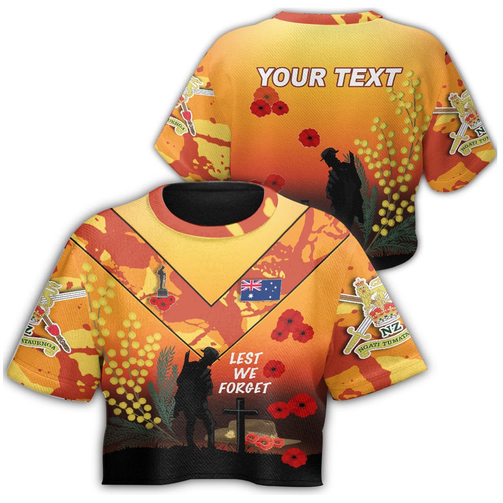 vibehoodie-clothing-custom-australia-anzac-lest-we-forget-2022-orange-croptop-t-shirt