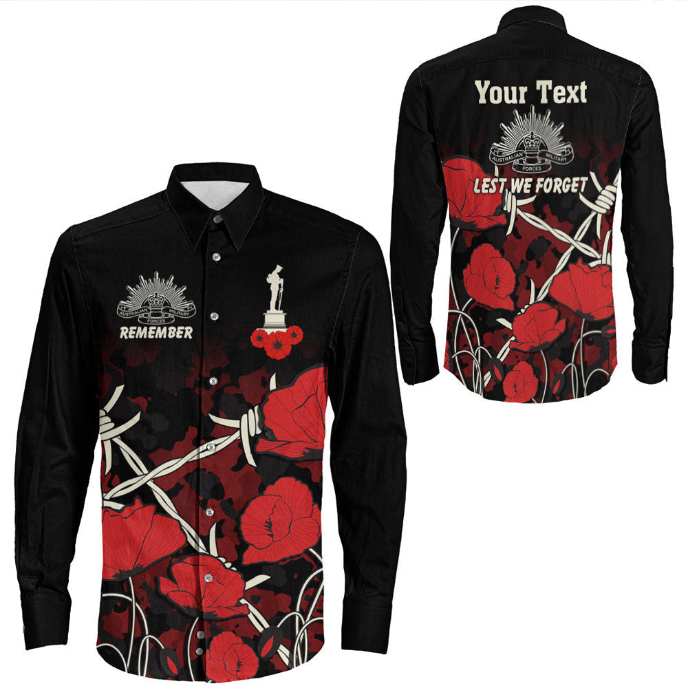 vibehoodie-clothing-custom-anzac-day-camouflage-poppy-barbed-wire-long-sleeve-button-shirt