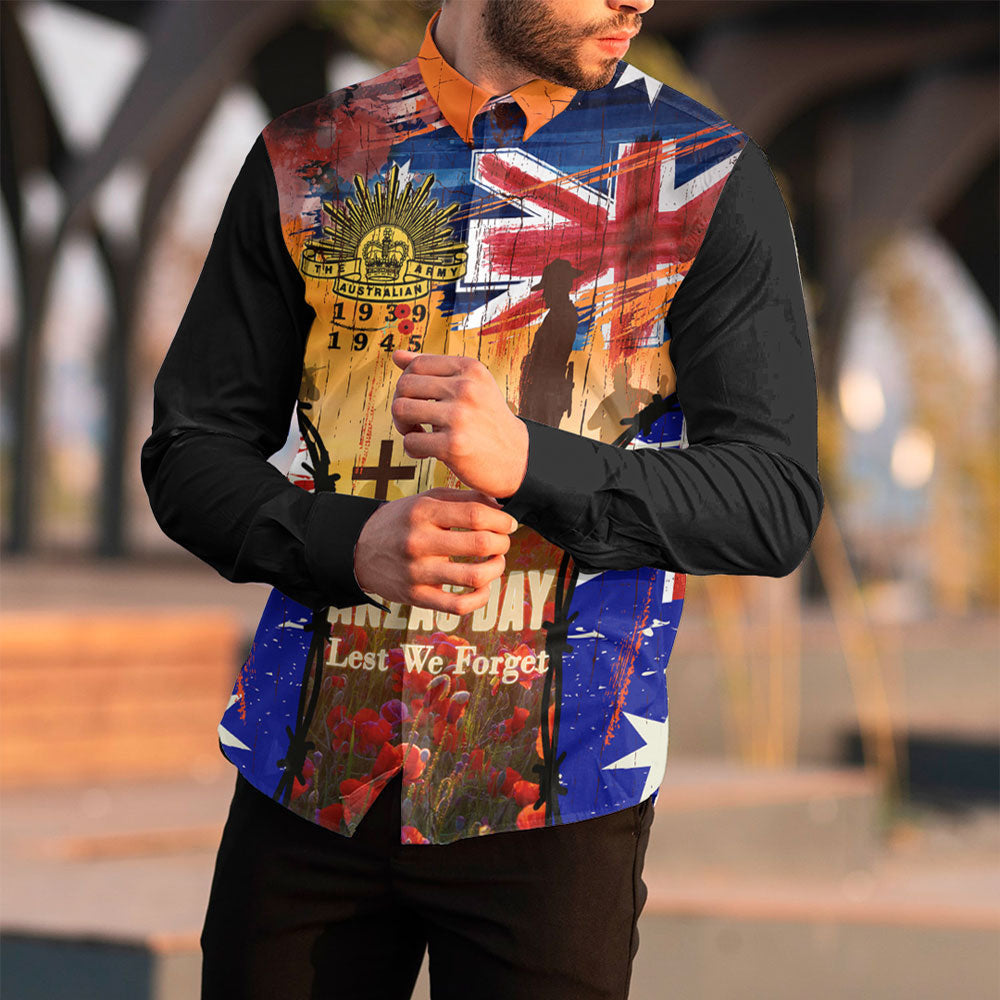 vibehoodie-clothing-anzac-day-world-war-ii-commemoration-39-45-long-sleeve-button-shirt