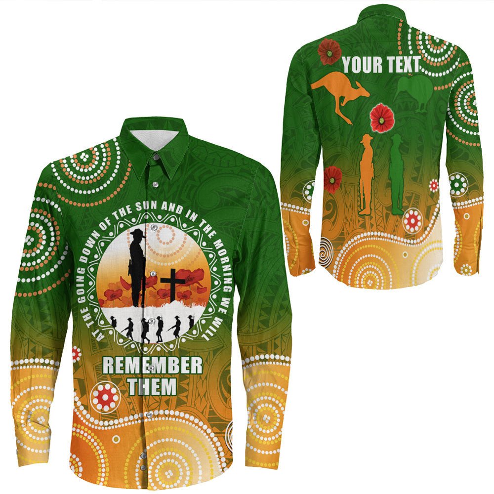 vibehoodie-clothing-custom-anzac-new-zealand-maori-australia-indigenous-long-sleeve-button-shirt