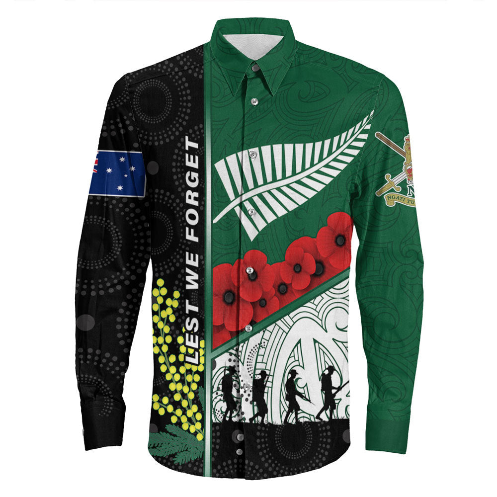 vibehoodie-clothing-custom-australia-indigenous-new-zealand-maori-anzac-long-sleeve-button-shirt