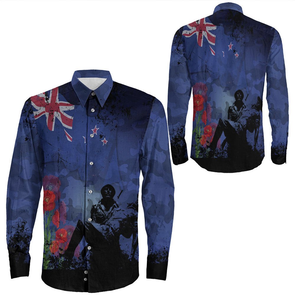vibehoodie-clothing-new-zealand-anzac-day-soldier-poppy-camouflage-long-sleeve-button-shirt