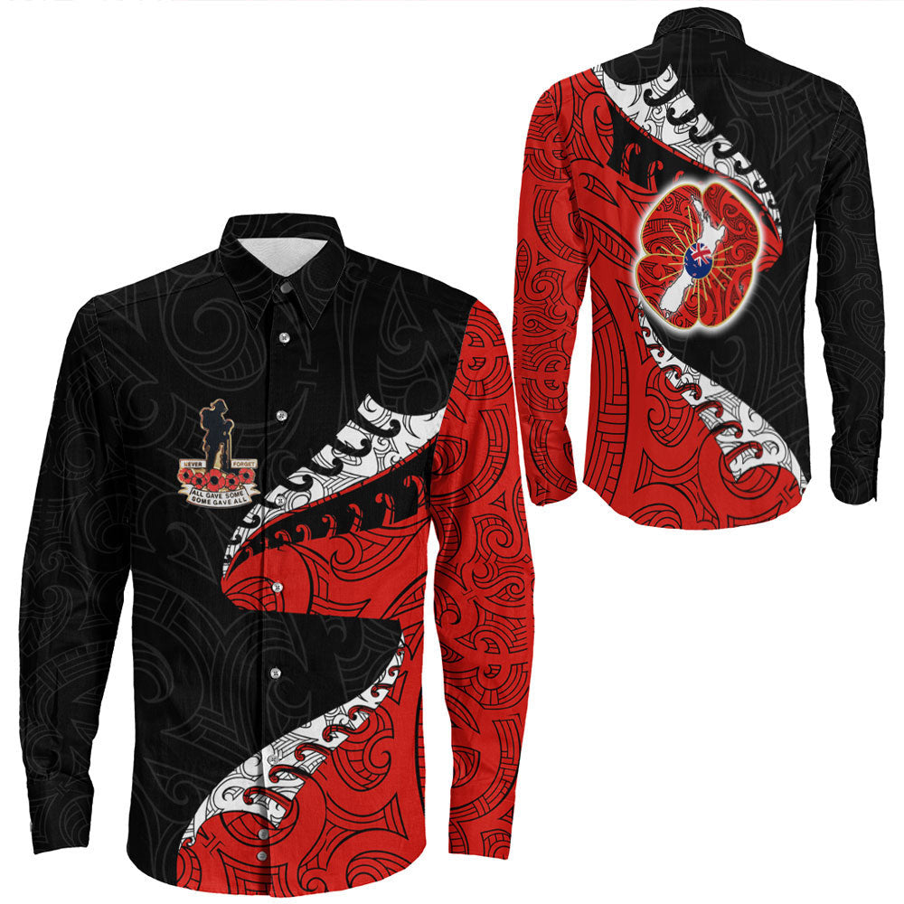 vibehoodie-clothing-anzac-poppy-fern-long-sleeve-button-shirt