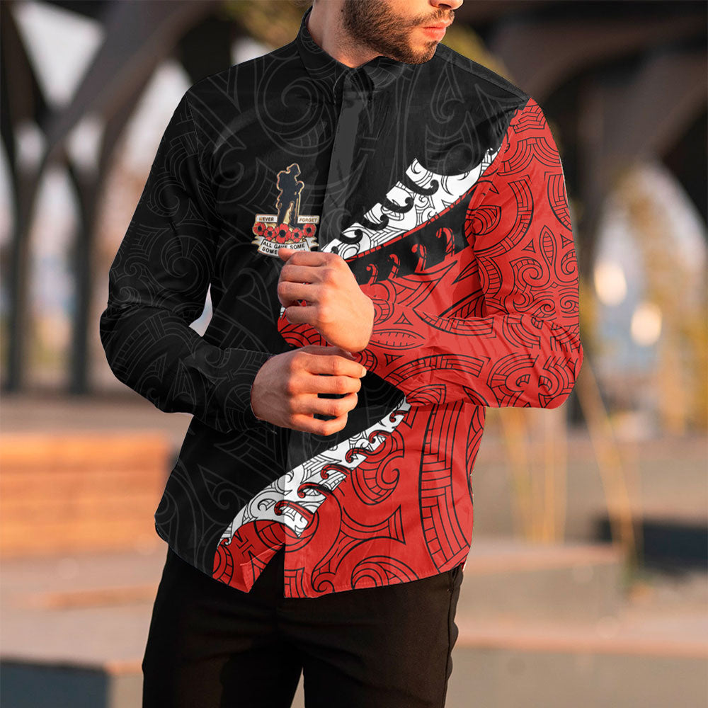 vibehoodie-clothing-anzac-poppy-fern-long-sleeve-button-shirt