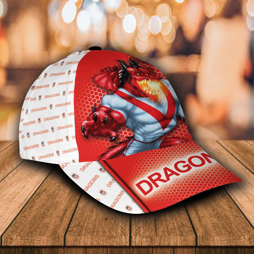nrl-st-george-illawarra-dragons-3d-mascost-classic-cap-custom-name