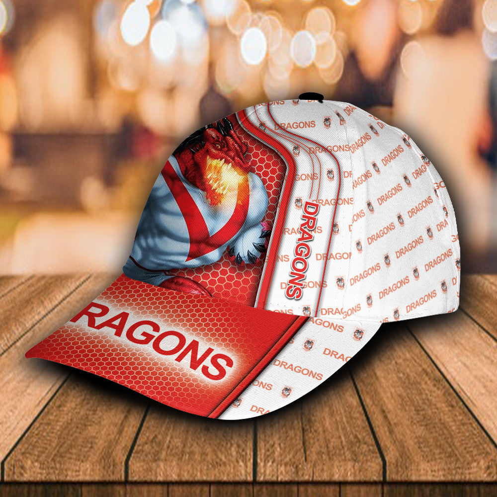 nrl-st-george-illawarra-dragons-3d-mascost-classic-cap-custom-name