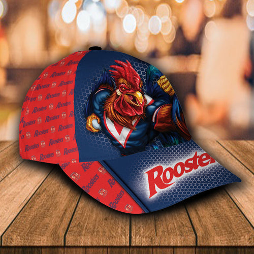 nrl-sydney-roosters-3d-mascost-classic-cap-custom-name