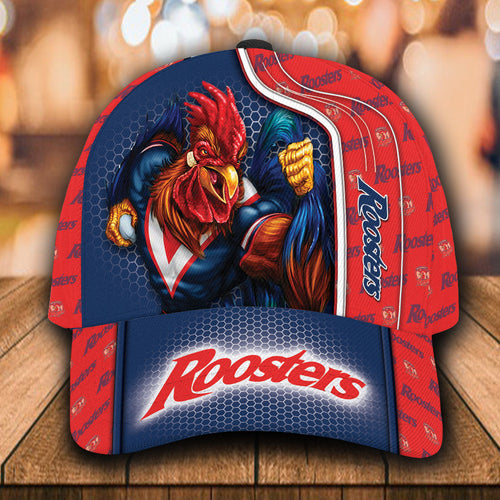 nrl-sydney-roosters-3d-mascost-classic-cap-custom-name