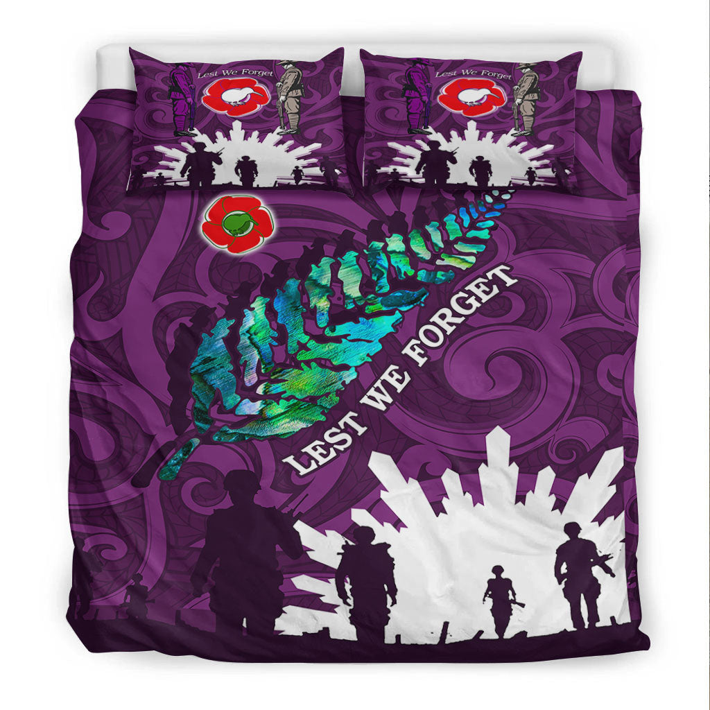 vibehoodie-bedding-set-new-zealand-anzac-walking-in-the-sun-purple-bedding-set