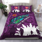 vibehoodie-bedding-set-new-zealand-anzac-walking-in-the-sun-purple-bedding-set