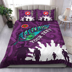 vibehoodie-bedding-set-custom-new-zealand-anzac-walking-in-the-sun-purple-bedding-set